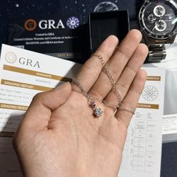 Stunning VVS1 Moissanite Stud Necklace