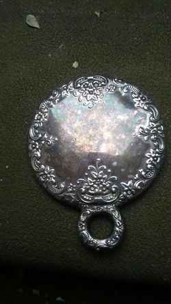 Vintage mirror with hole for hanging