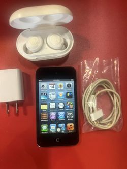 Apple iPod Touch 4th Gen 16GB filled with old school Rap with JLAB Bluetooth earbuds 
