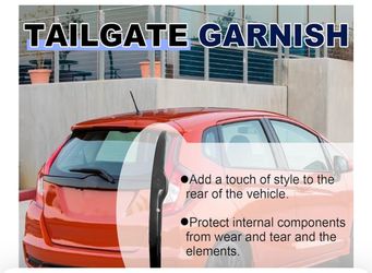 Liftgate Tailgate Hatch License Molding Garnish, Plate Trim Strip Compatible with Honda Fit 1.5L 2015-2020