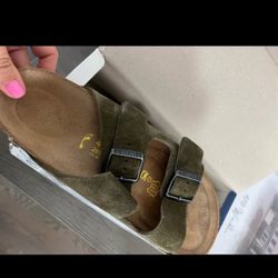 Olive Birkenstocks Size 41 - Like New!