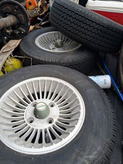 (3) vintage 4lug pattern aluminum rims
