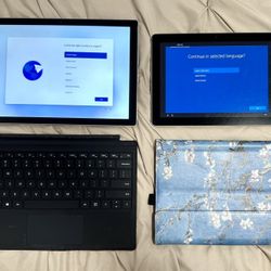 2 Surfaces With Keyboard/ Chargers & Case 