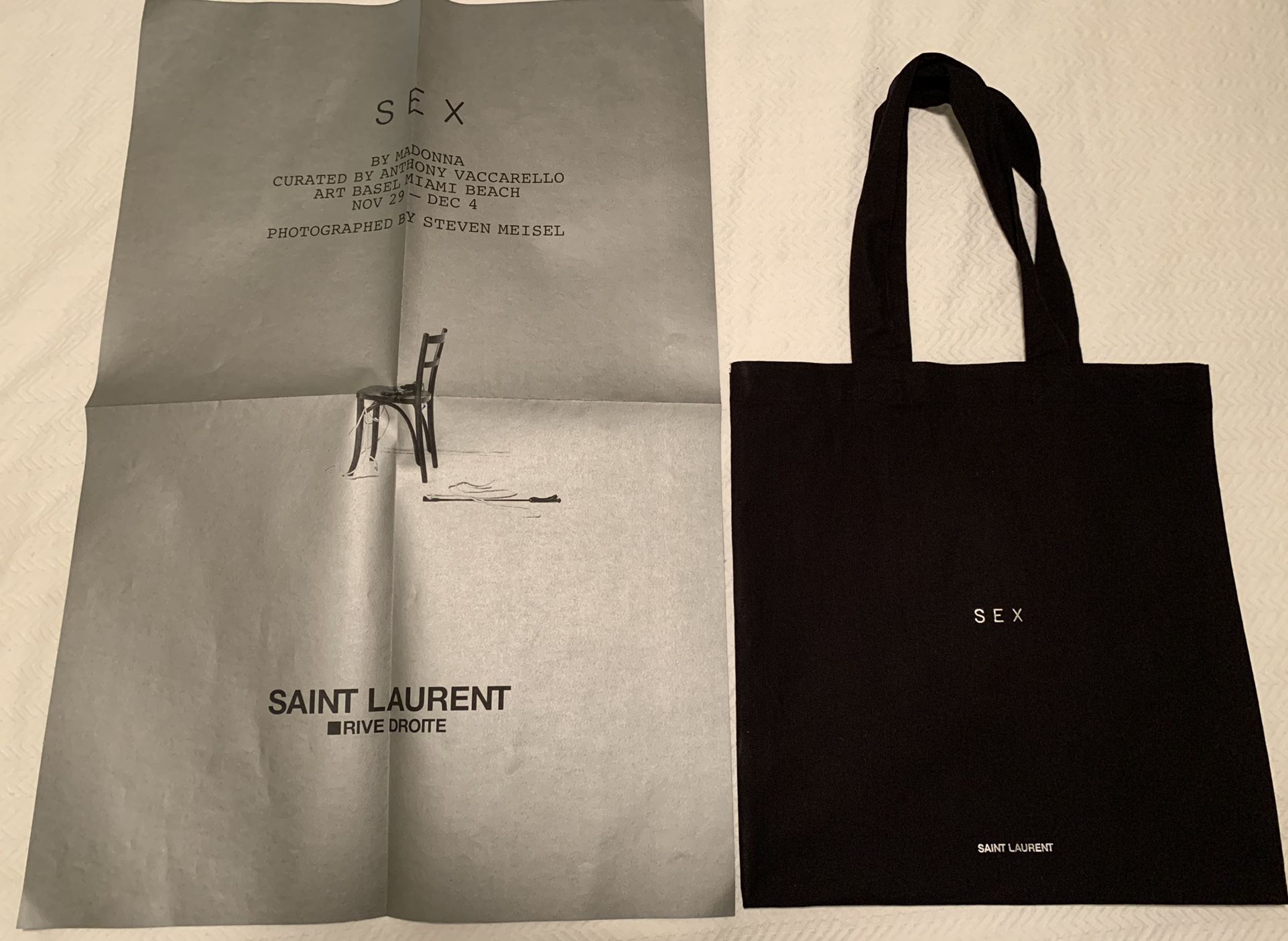 Madonna x Saint Laurent Sex Poster & Tote Bag for Sale in Hialeah