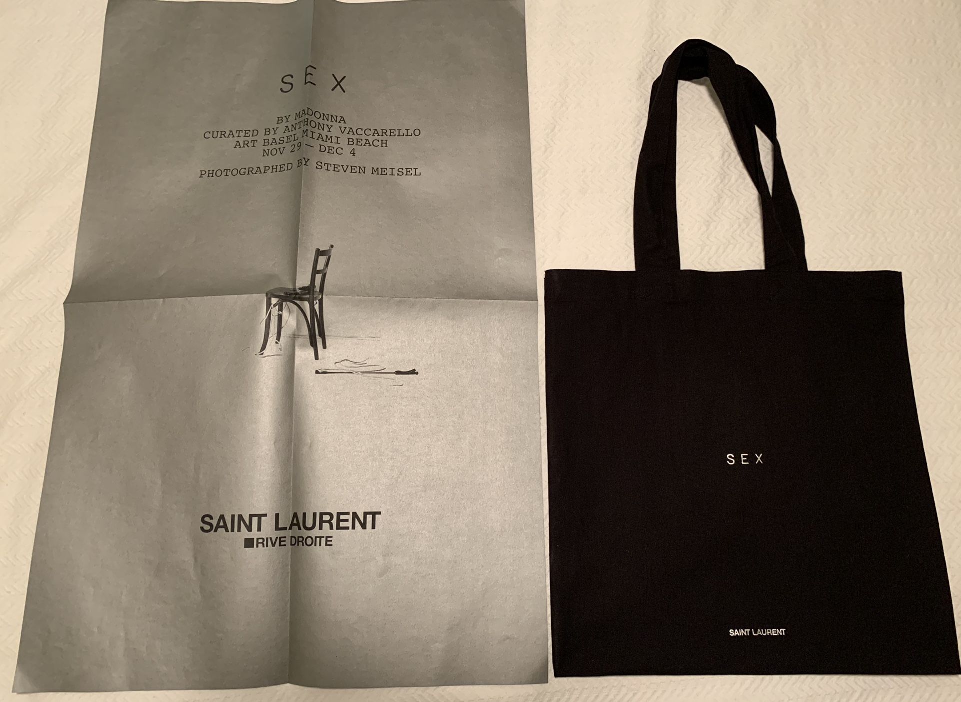 saint laurent rive droite tote bag