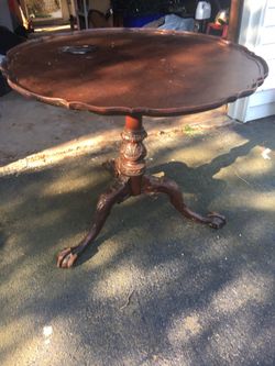 Gorgeous antique pie crust table