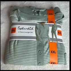 Splendid 2 Piece lounge Set Joggers Crew. SZ XX L NWT 