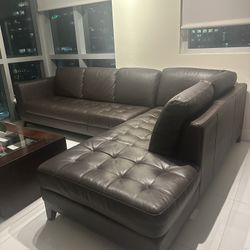 LAST CALL - L- Shape Leather Sofa