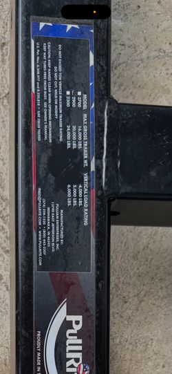 Pull-rite 2900 Automatic Slide Hitch 5th Wheel W/adaptor Plate.