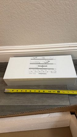 New in box set of 2 15” white floating shelves