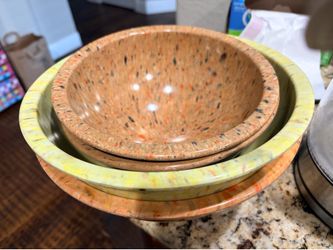 Confetti and rainbow melamine bowls, many sizes