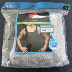 Hanes Ultimate Comfortsoft Tank Top 6 Pack - XL
