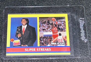 Magic Johnson/Michael Jordan 1990 Hoops Super Streaks