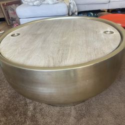 Luxury Drum Storage Coffee Table 