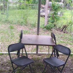 Folding Table And Chairs LOOK 👀 $50