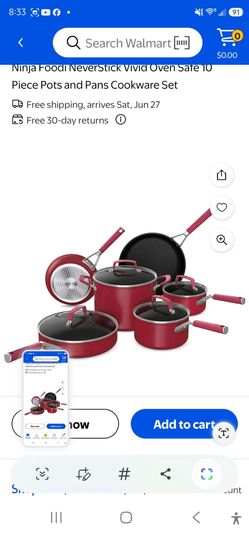 Ninja Foodi vivid oven safe non stick 9 piece pan set.