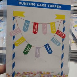 New (56 pkgs) Bunting Cake Toppers. "Cake Happens" New in package.  Take all -56 packages for $10