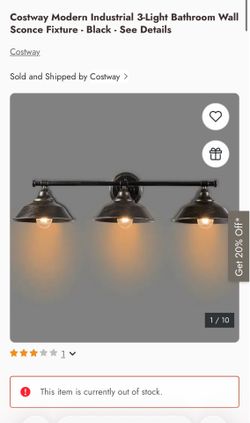 3-Light Bathroom Wall