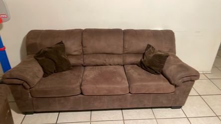 Brown Microfiber 3-Seat Sofa and loveseat