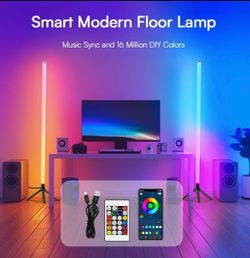 RGB LED Floor Lamp – Smart Color Changing Light with App & Remote Control