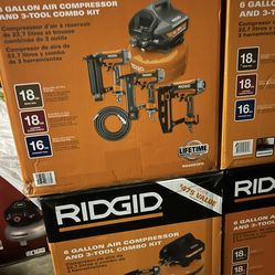 Air compressor with 3 tools