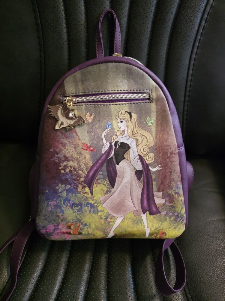 DISNEY SLEEPING BEAUTY AURORA LOUNGEFLY MINI BACKPACK