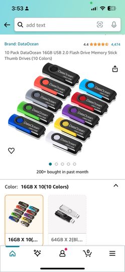 Set Of USB 16GB Memory Stick