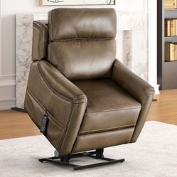 LIFT CHAIR  BROWN LEATHERETTE (F6800) DELIVER AVAILABLE  $899