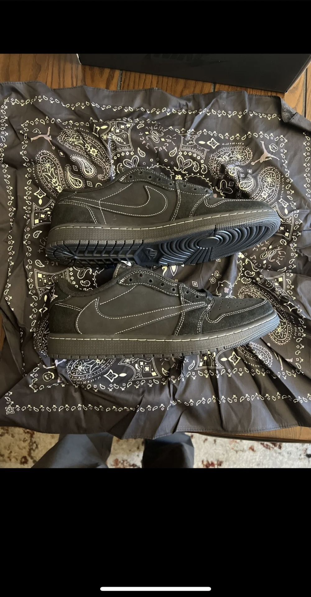 Travis Scott X Air Jordan 1 Low OG Black Phantom Size 11