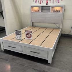 Queen Size Bed Frame With Mattress 