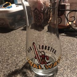 Vintage Red Lobster Promotional Tidal Wave Hurricane Glass