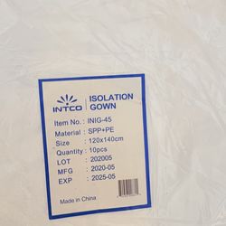 Isolation gown