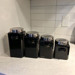 4 Piece Ceramic Canister Set