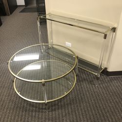 Glass Furniture With Acrylic “ICE” legs - BRAND NEW- Other Pieces Available 