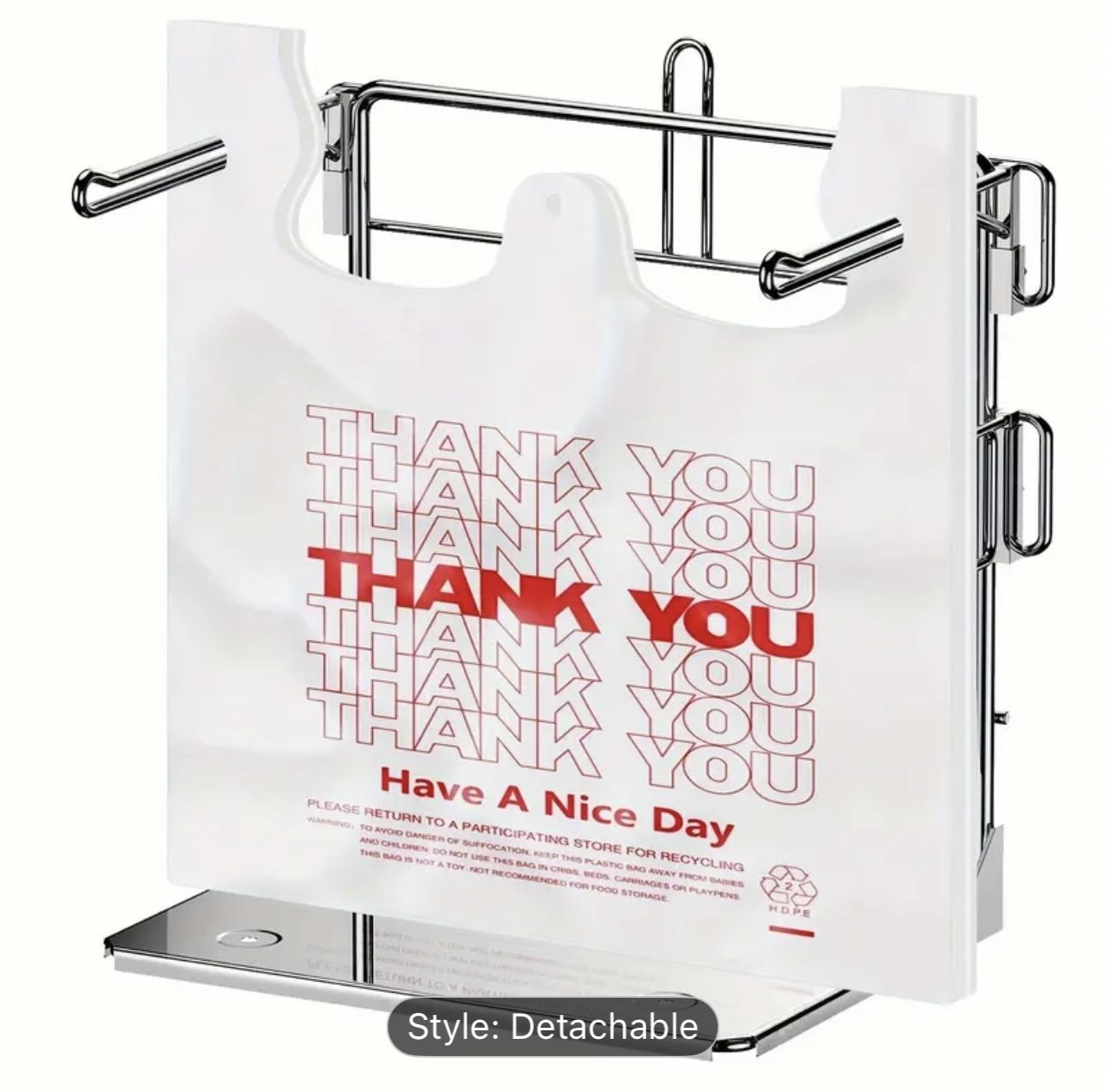 Heavy Duty Grocery Bag Organizer - Detachable Rack for Supermarkets & Retail