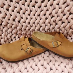 Birkenstock Boston Soft Clog 44 Men 11 Cognac Color 