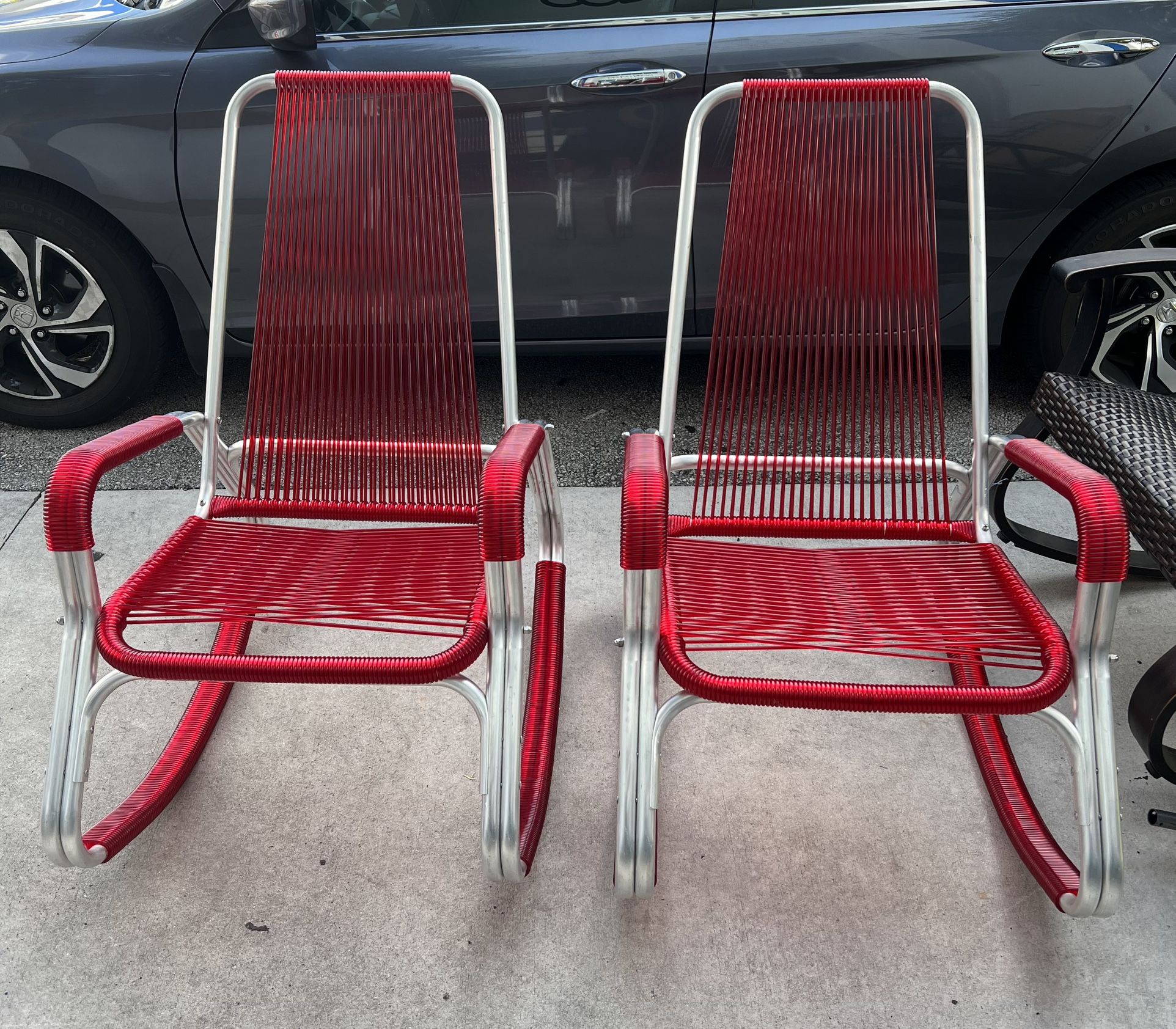 Sillones de aluminio y suiza $350 la pareja