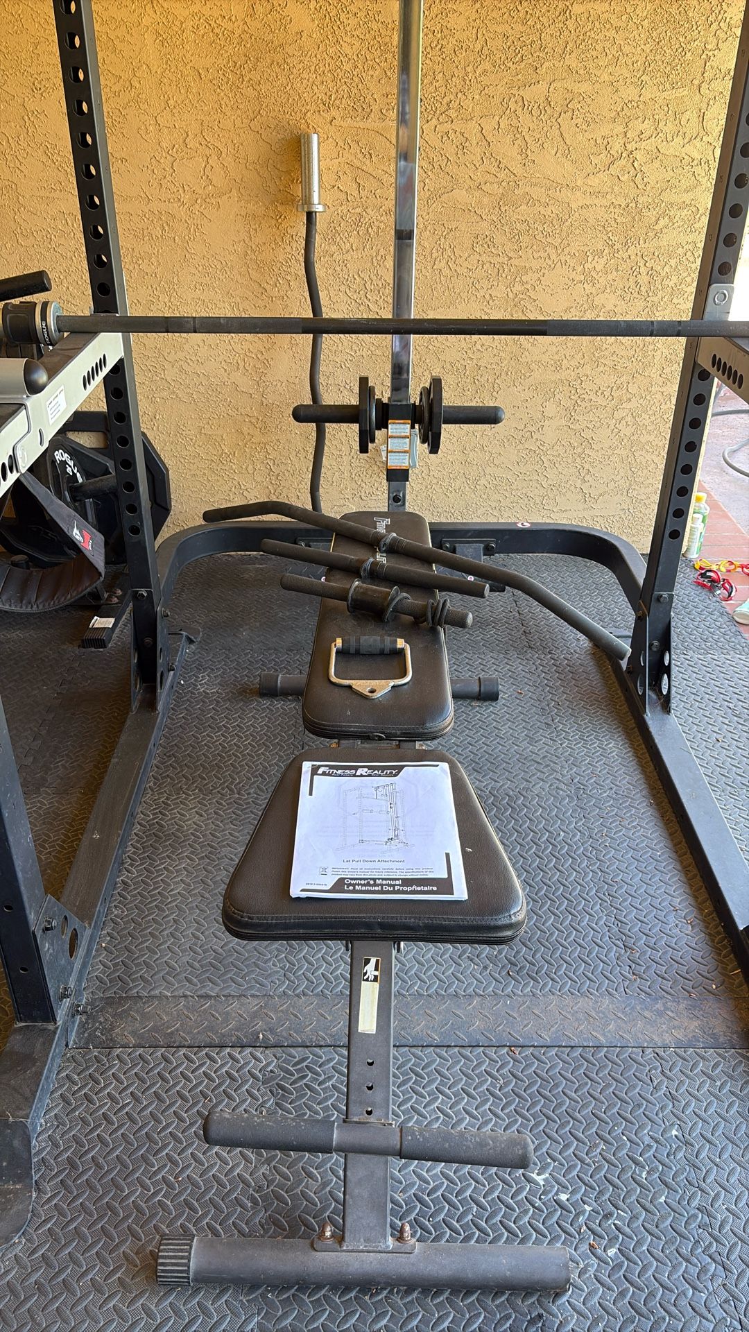 Exercise Equipment- Power Cage /weight Bench/ Lat Pull Down
