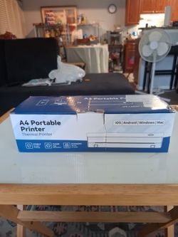 A4 Portable Printer No ink or toner Black