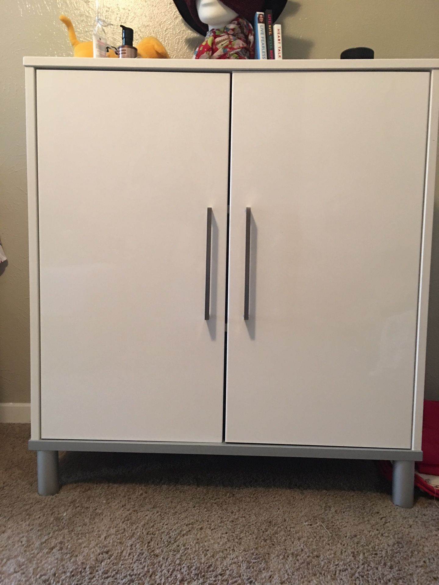 IKEA white cabinet- bookshelves
