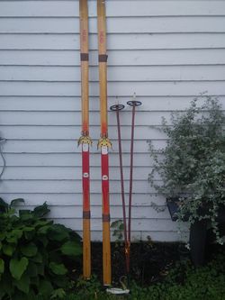Vintage Head LT Cross Country Skis and poles.