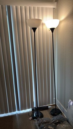 Black Floor Lamps – Set of 2