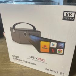 ApexPro 3D Portable Video Projector GX2000 - 6000 Lumens Ultra HD