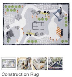 Boy bedroom construction rug