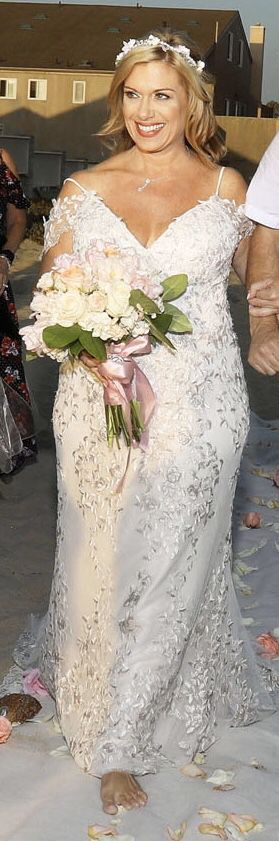 Wedding Dress - Melissa Sweet Embroidered and Beaded Lace Sheath Wedding Dress