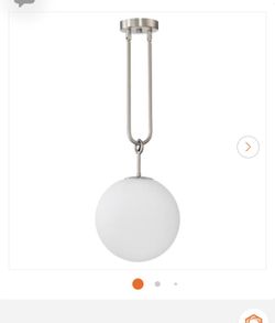 Warehouse of Tiffany Moeder 9.8 in. 1-Light Indoor Satin Nickel Finish Pendant Light with Light Kit