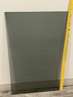 SMALL (31.5" x 18.75" x .25"), HEAVY (approx. 15 lbs.) Rectangular GLASS TABLETOP - posted price is firm.