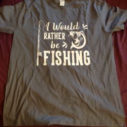 I Rather Be Fishing Cotton T-shirt