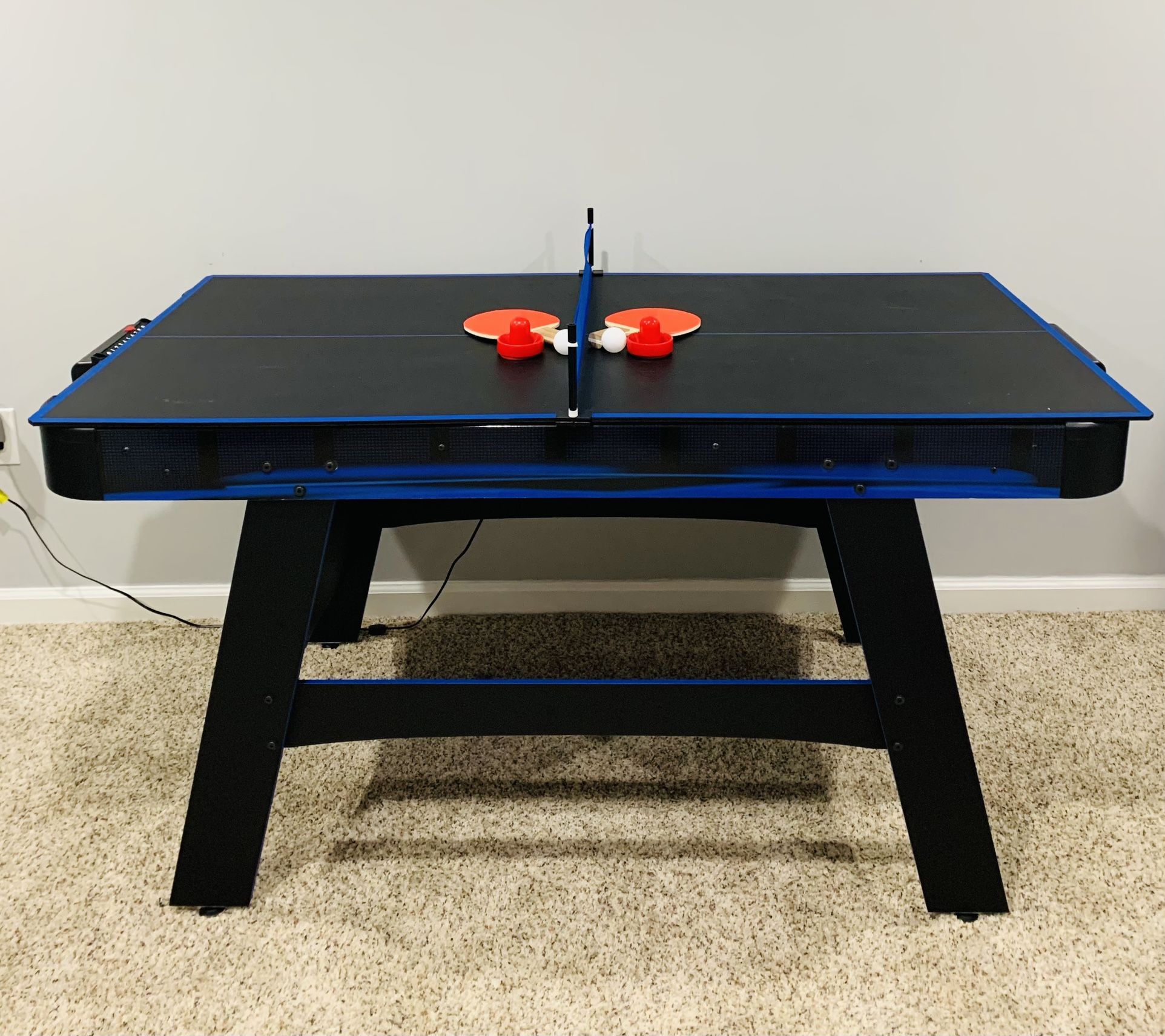 5 ft. Bandit Air Hockey Table with Table Tennis Top