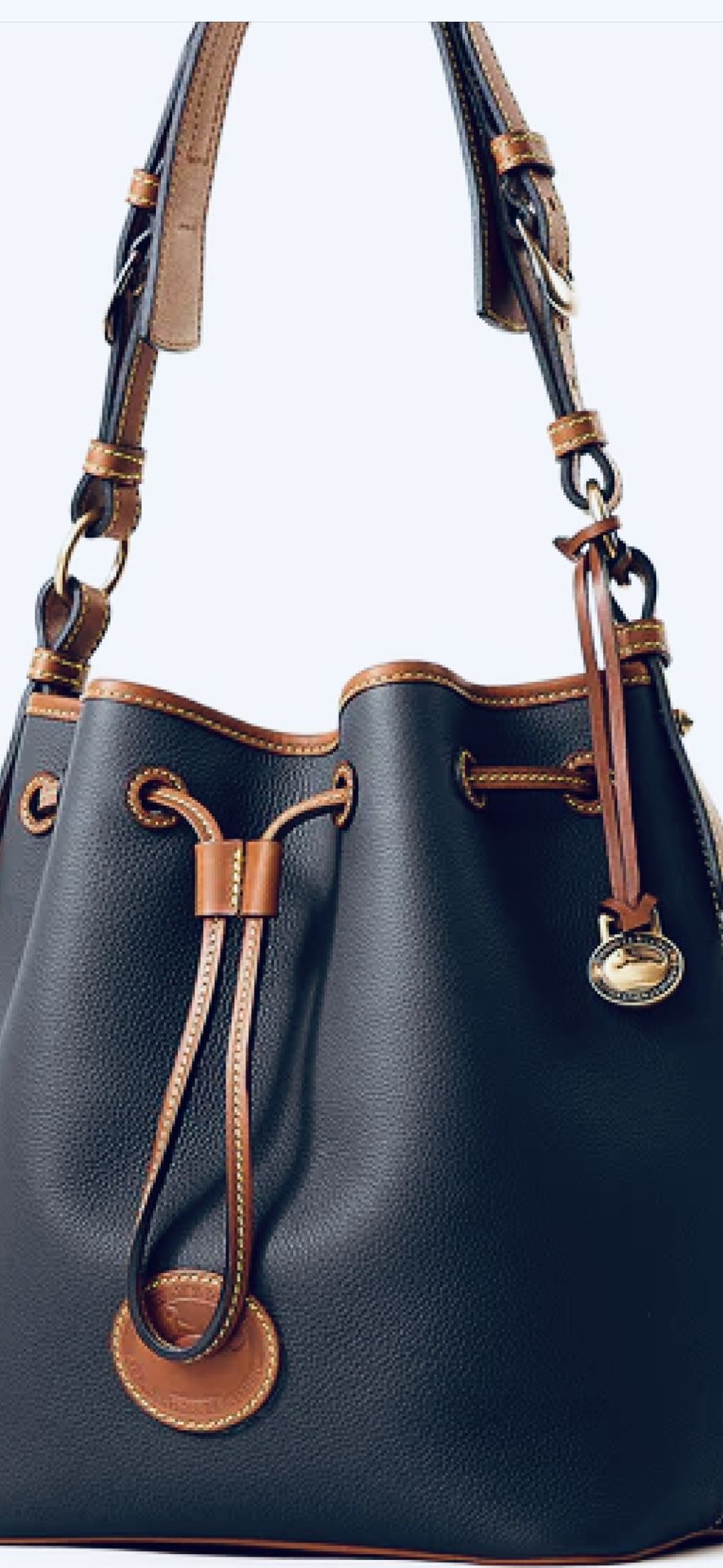 DOONEY and BOURKE ALL LEATHER DRAW STRING SATCHEL